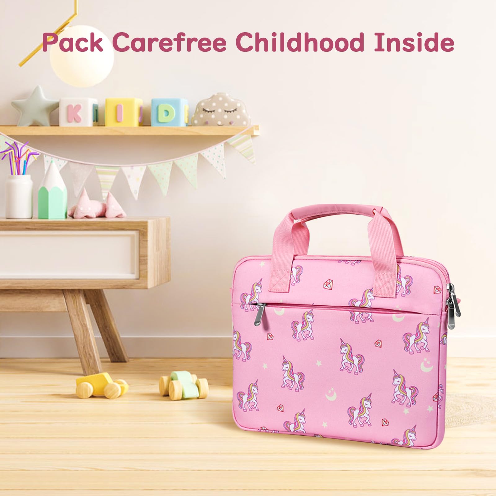 Dadanism Bolsa de Tableta para Niños, Funda Portátil con Asa y Correa para Fire HD 10 Kids, Fire HD 8 Kids