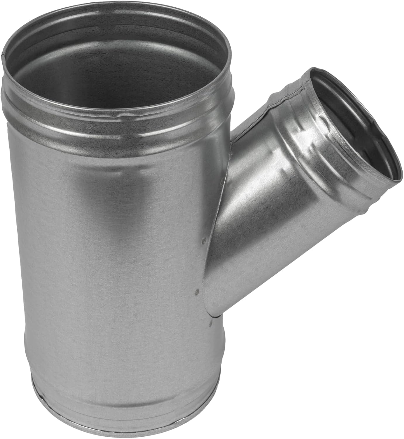 8'' Inch Duct Splitter to 45° Degree 4" Inch Branch for Exhaust Fan, Dryer Vent Hose - 3 Way Duct Hose Connector, Wye Shape, Ducting Adapter, 8x8x4 Splitter