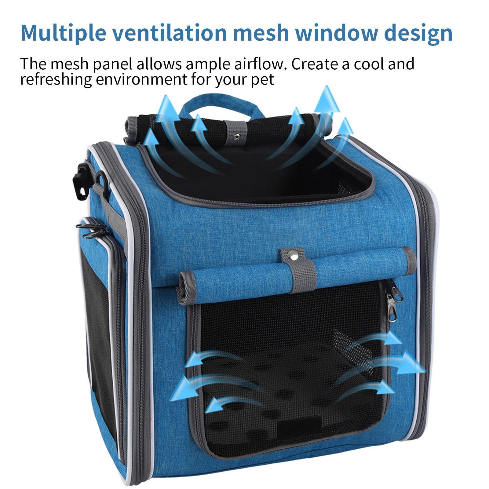 Panier pour Chien sur Vélo Panier Pour Chien Vélo | Sac à Dos Réglable Ventilé pour Transport Randonnée Camping