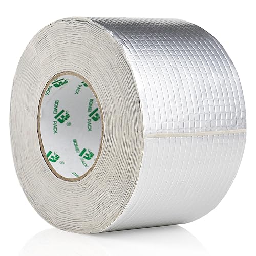 Miniatura 10 de BOMEI PACK Cinta de butilo, impermeable de 8 pulgadas de ancho x 16.4 pies de largo, reparación de fugas multiusos para sellado de barcos y