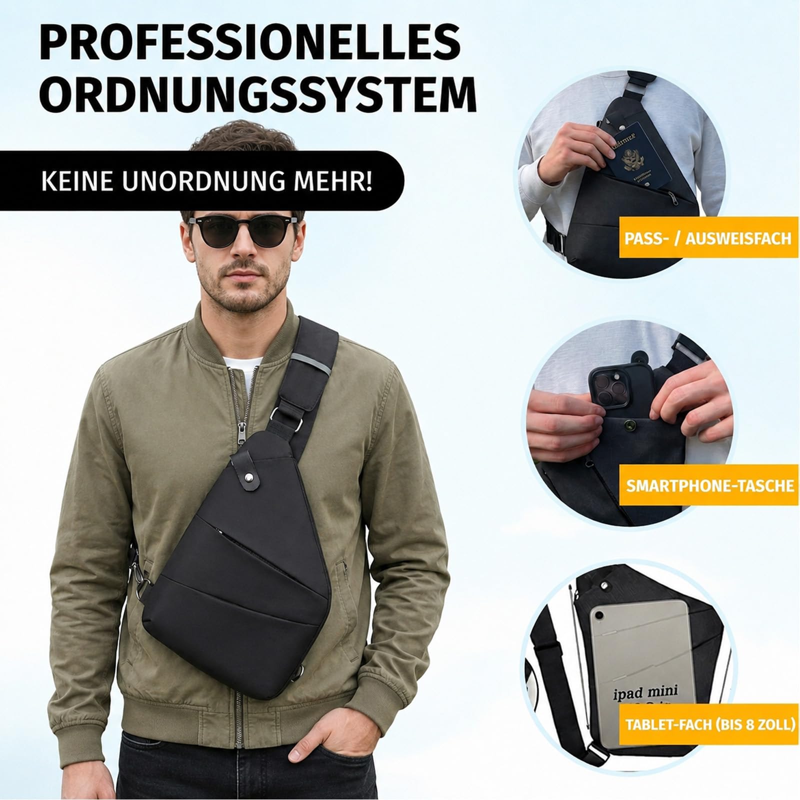 Gipfelfreund - Bolso antirrobo para hombre y mujer