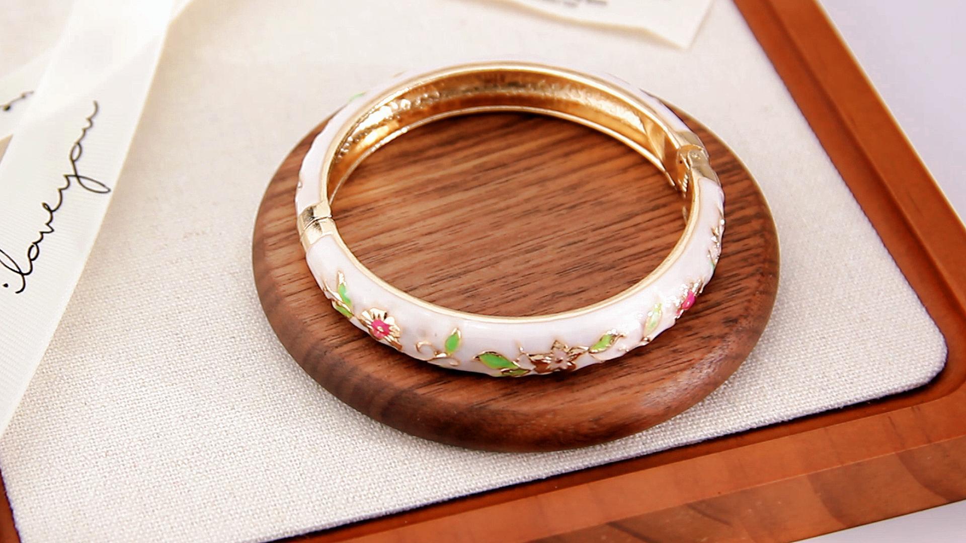 Amazon.com: UJOY Vintage Bracelet Colorful Cloisonne Women Hinged