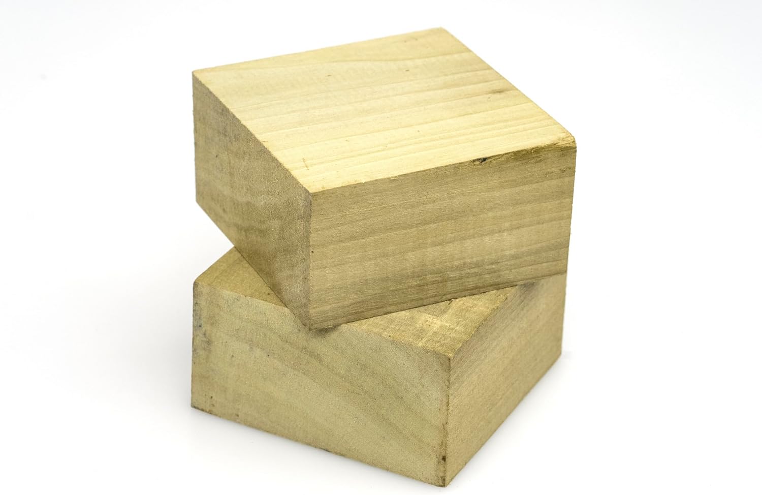 Exotic Wood Zone's Yellow Poplar Bowl Blanks | Turning Wood Blanks | Turning Wood for Lathe Craftsmanship (2, 4" x 4" x 2")