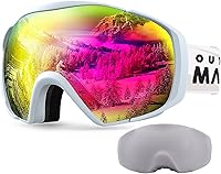 Vista 27 de OutdoorMaster Gafas de esquí con cubierta, gafas de nieve para snowboard OTG antivaho