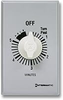 Vista 5 de Intermatic FF5M - Temporizador de pared con resorte de 5 minutos, metal cepillado