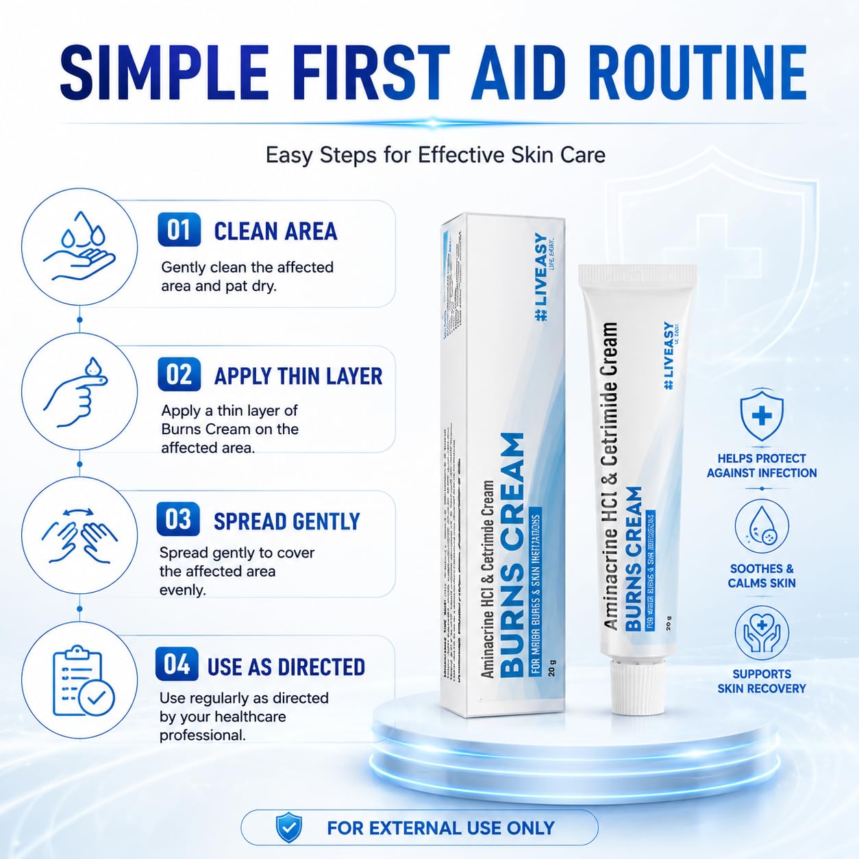 LIVEASY Wellness Burns Cream 20g Pack of 1+1 Free — Amazon image 7