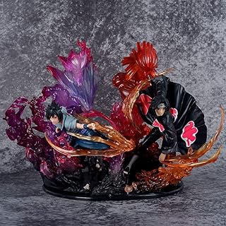 Naruto Uchiha Sasuke Itachi Figure Pop Susanoo Figurine Tempestuous God of Valour Version GK Collection Combo Model for Kids Teens and Anime Fans 22CM