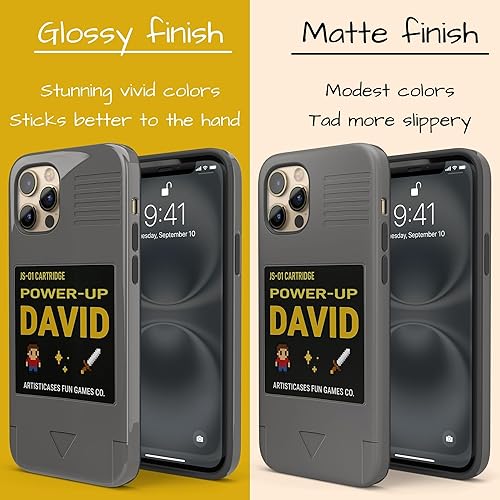 Miniatura 4 de Funda personalizada con cartucho de juego retro, funda con nombre de estilo clásico de los años 90, compatible con iPhone 17 Air, 16 Pro Max, 15