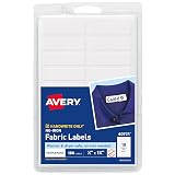 Avery No-Iron Fabric Labels, 1/2" x 1-3/4", Washer and Dryer-Safe Waterproof Labels, Non-Printable, 180 Total (40721) – view 1