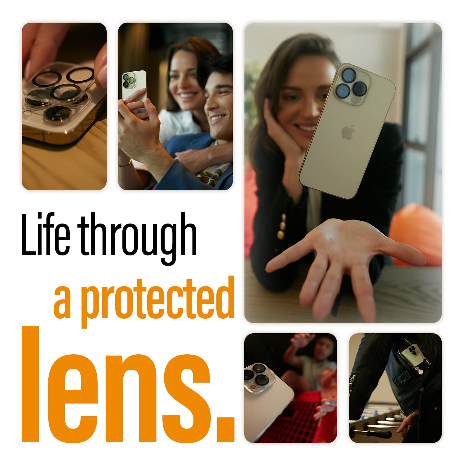 PanzerGlass™ Picture Perfect Camera Protection per iPhone 14 e 14 Plus - protezione dell'obiettivo dell'iPhone in vetro temperato ultra chiaro per una qualità ottimale delle immagini