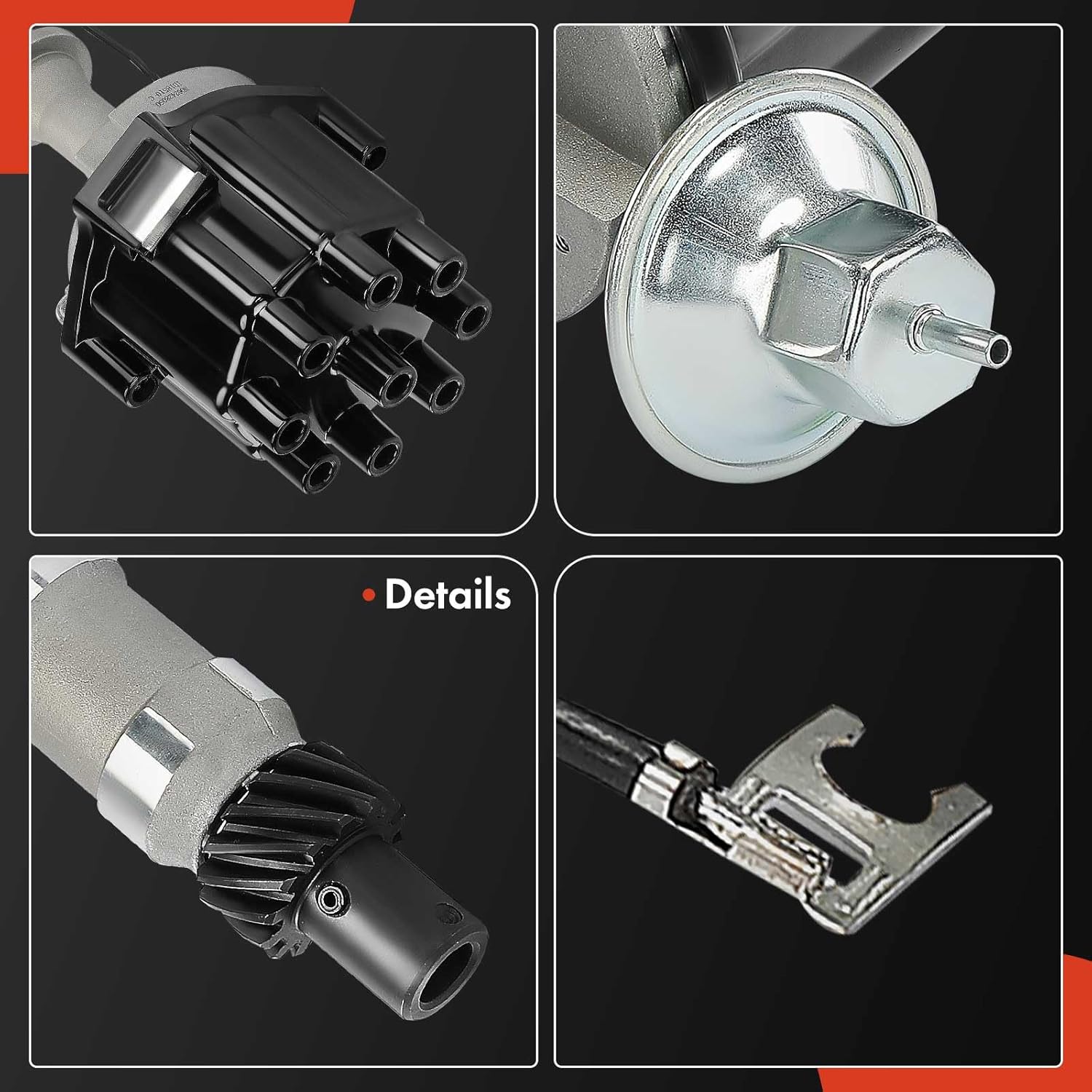 A-Premium Ignition Distributor with Cap and Rotor Compatible with Pontiac Bonneville, Catalina, Executive, Firebird, Grand Am, Grand Prix, Grand Safari, Grandville, GTO, LeMans