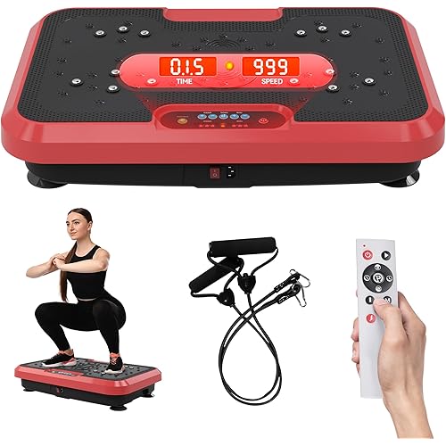 Vibration Plate Exercise Machine for Lymphatic Drainage, Power Plate Vibration Platform for Weight Loss, Shaping Toning & Wellness, Whole Body Shake Workout Equipment for Home Gym