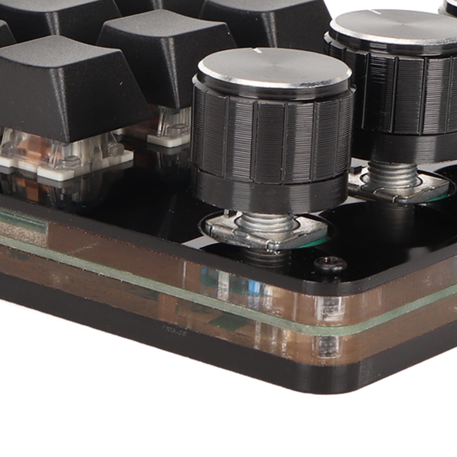 Mini Tastiera Programmabile con Interruttori Blu e Design Hot Swap, Ideale per Giochi per Computer e Editing Video, Struttura in Acrilico
