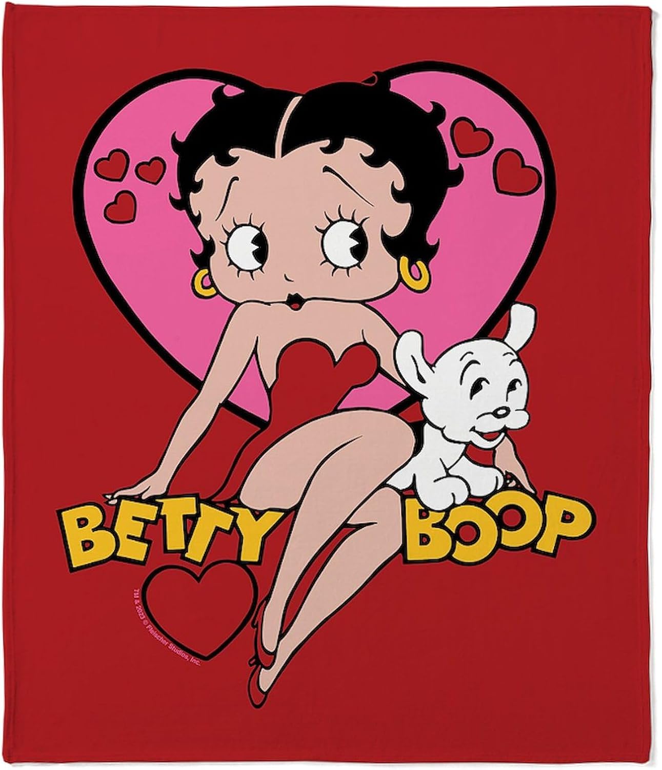 CafePress Betty Boop Pudgy Love Super Soft Fleece Plush Throw Blanket, 60"x50"