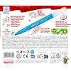 CARIOCA Jumbo Washable Markers for Kids 12 Assorted Colors, 6 mm Maxi Felt Tip Pens with Wide Barrel, Non-Toxic, Easy to Hold, Art & School Supplies, Made in Italy