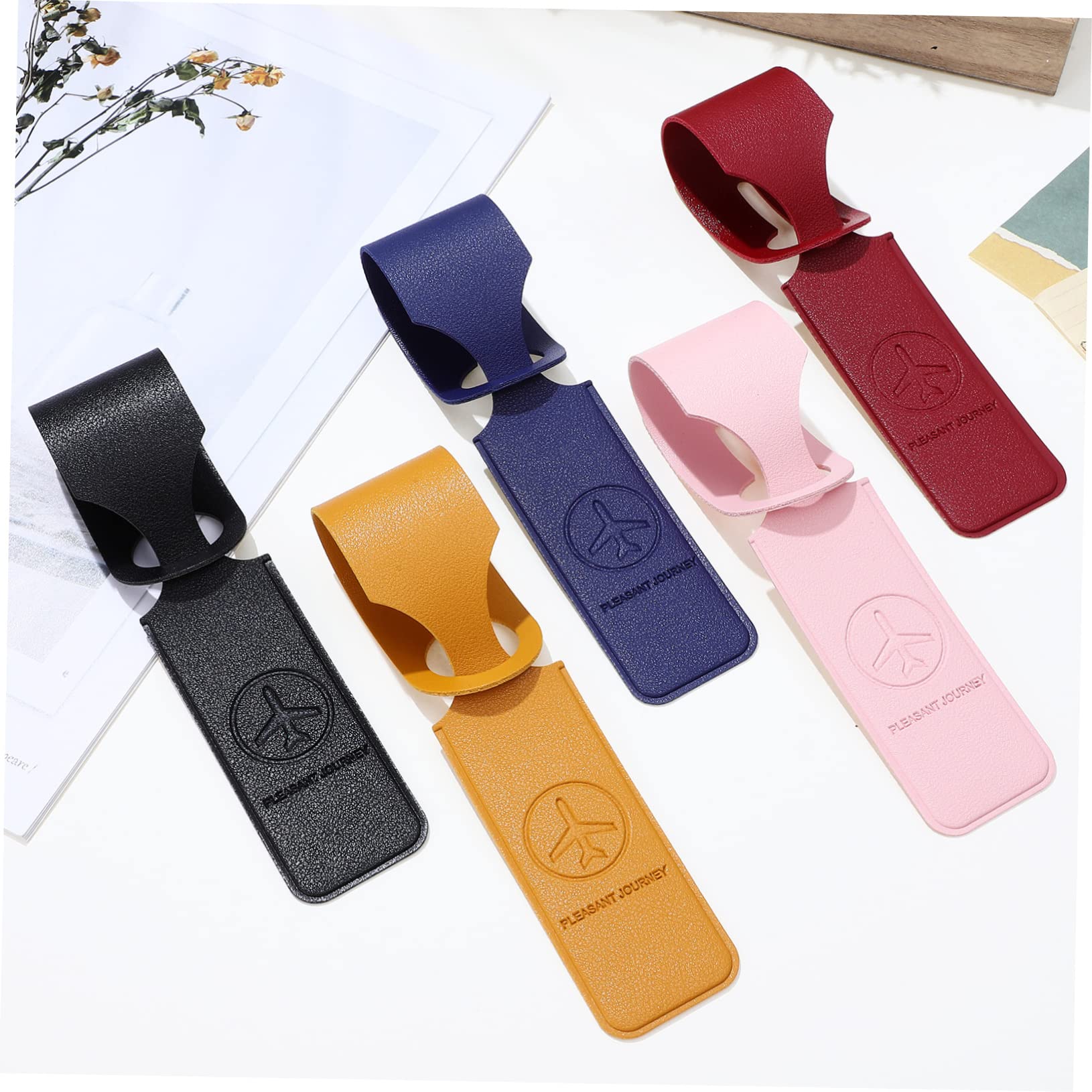 3 Set Etichette Per Bagaglio Colorate Pu Leggere E Resistente Identificatori Per Valigie Con Design E Portatile Per Viaggi E Aeroporti 10 Pezzi*3