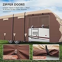Vista 6 de VINPATIO Cubierta para remolque de viaje para caravana Funda para caravana de diseño de dos tonos 2022, se adapta a caravanas de 16 a 18 pies