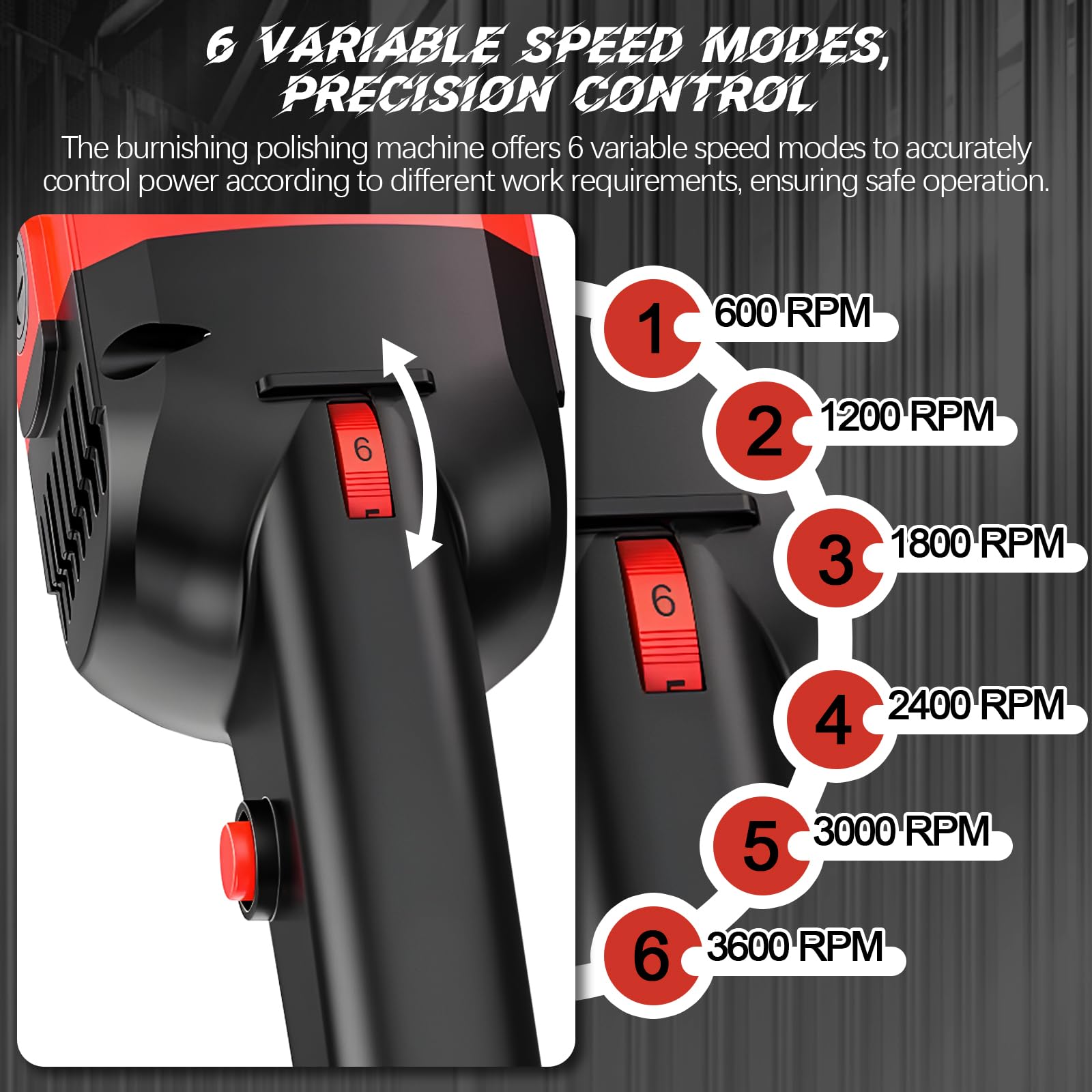 Lijadora de tambor eléctrica, 1400W Lijadora Eléctrica, 6 Velocidades Máquina de dibujo de bruñido para Superficies de Madera y Acero, ideal para bricolaje