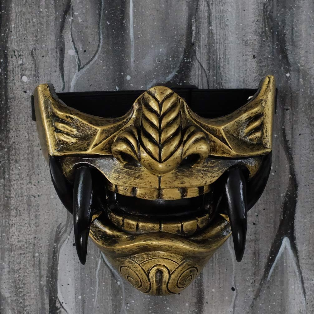 Samurai Oni Mask for Paintball Airsoft Gun Halloween Costume Ninja Cosplay Bushido Armor Sword Motorcycle Helmet D504…