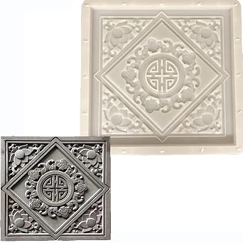 Decorative Cement Brick Mold Square Plastic Stepping Stone Paving Mould for Garden Walkways and Yard Path Reusable Concrete Pavement Mold for Outdoor Villa Patio Courtyard