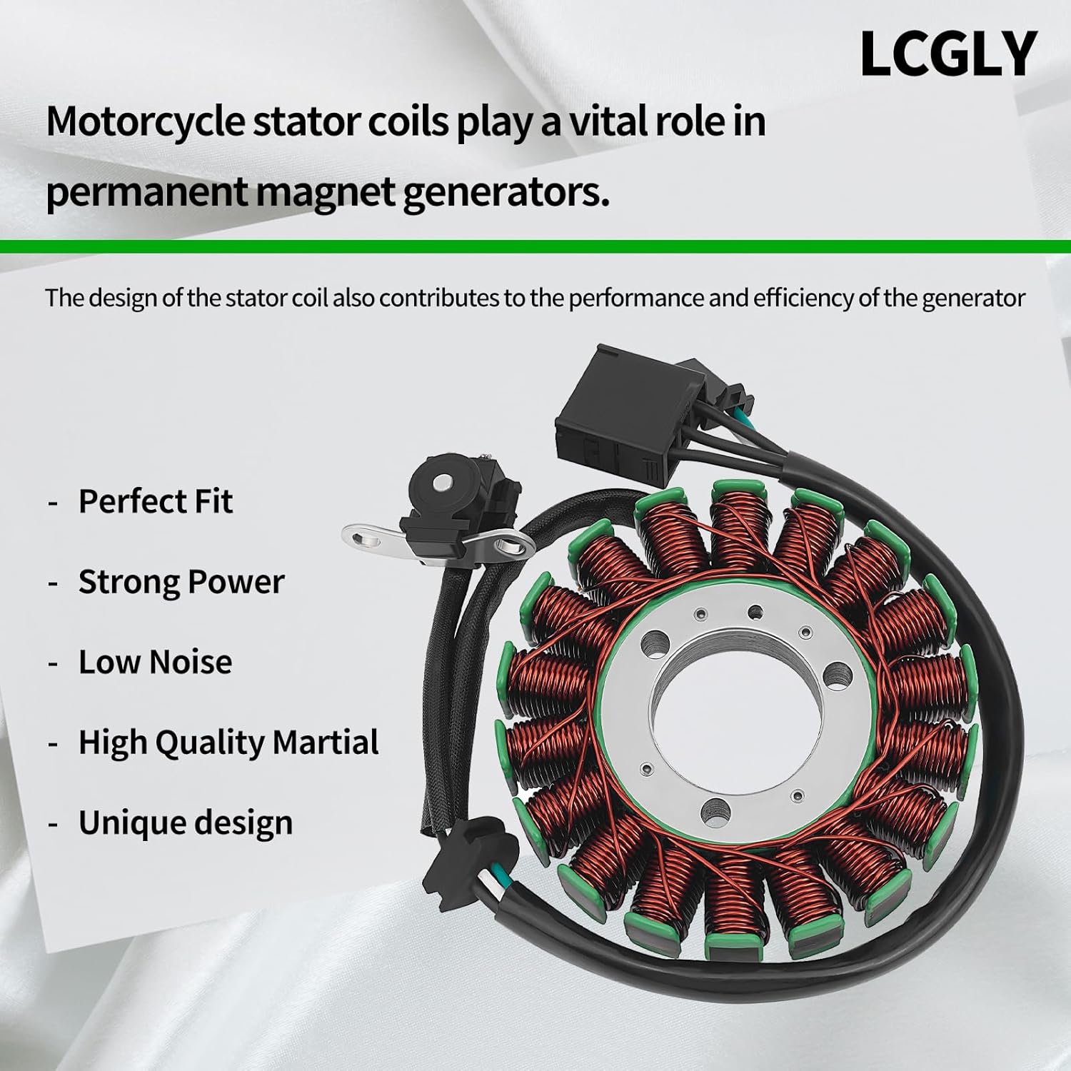 Magneto Stator Coil 21003-0128 Compatible with Kawasaki EX250 (ABS) Ninja,EX250 250 R Ninja,EX300 Ninja ABS 2013-2017/ER250 Z250 2013-2014,ER250 Z250 (ABS)2015-2017,ER300 Z300 (ABS) 2015-2016