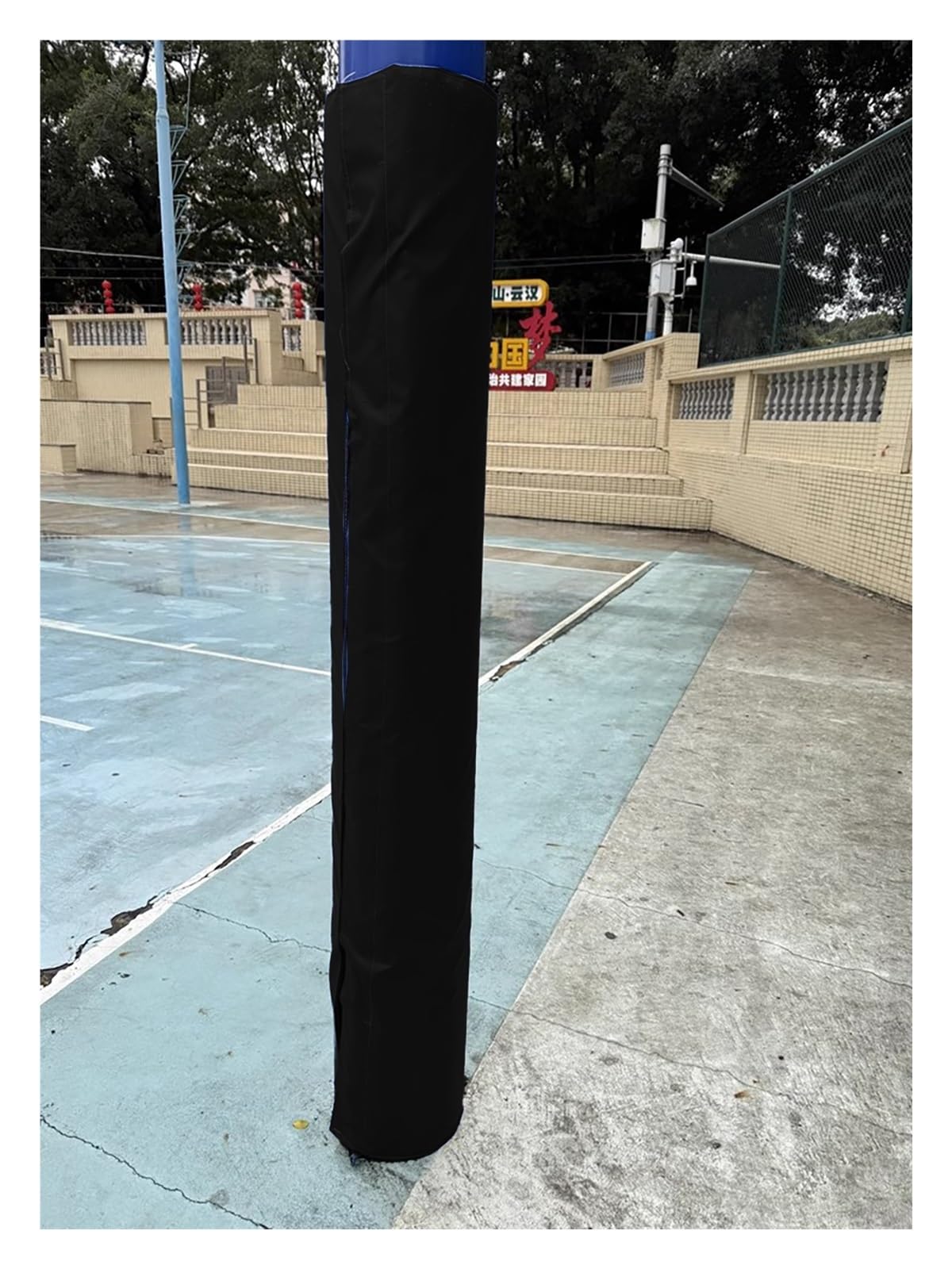 Yllffll Black Playground/Garage/Basement Pole Padding Wrap Around, Portbale Reusable Waterproof Round Posts Pad(2" 3" 4" 5" 6" 7" 8" Id) For Metal/Wood/Concrete/Cement Post Colum(,Dia 178Mm (7In))