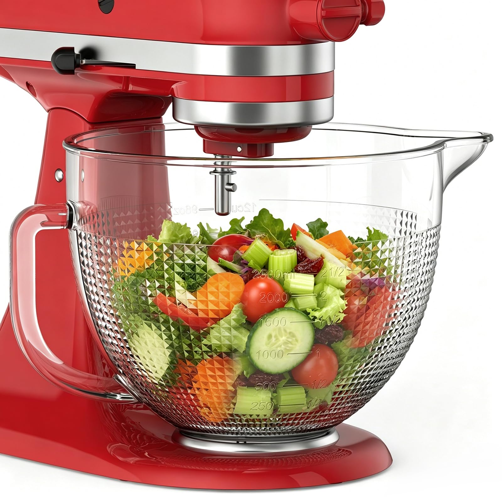 Glasschüssel für KitchenAid Standmixer mit Kippkopf