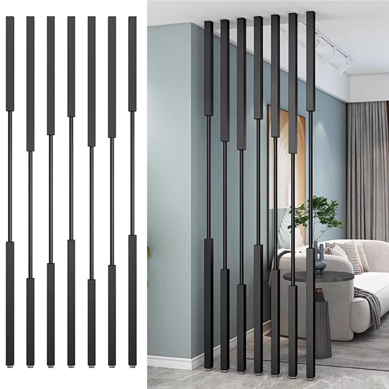 Séparateur de pièce en aluminium pour salon moderne et entrée design ouvert