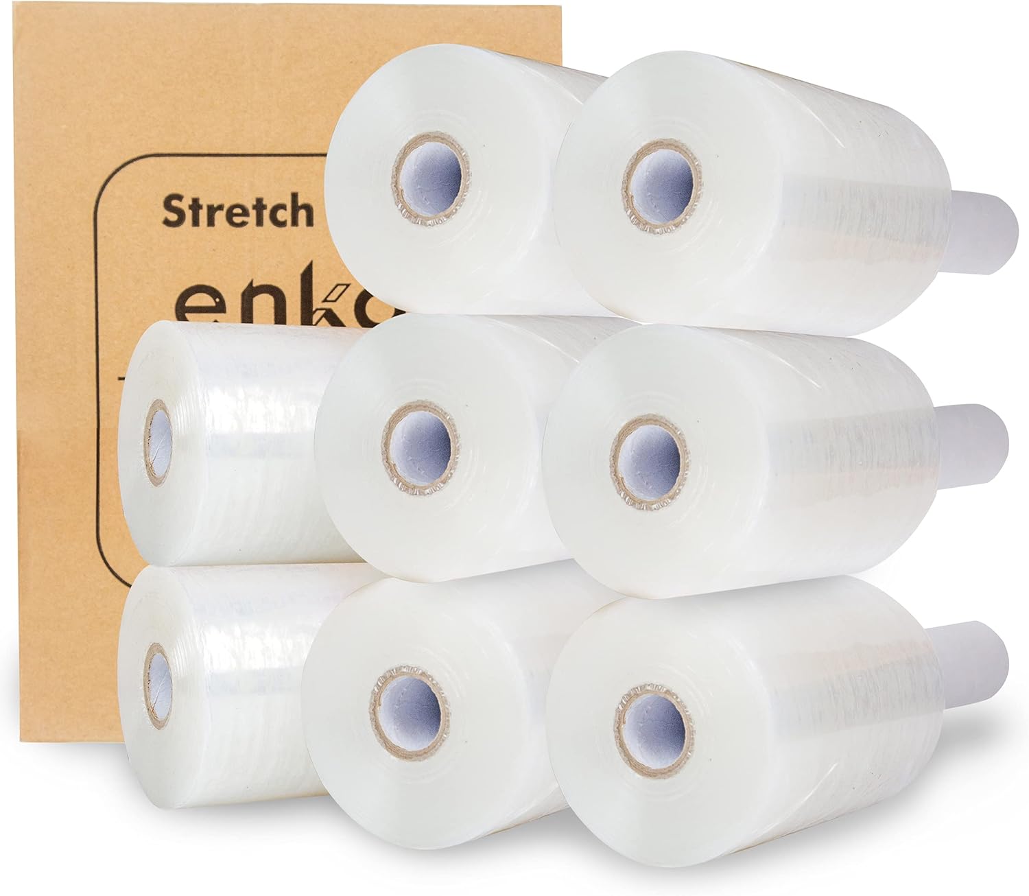 🛒 Crazy Deals enKo 2 Pack 5 Mini Roll Stretch Film (2000ft | 1000ft/Roll)