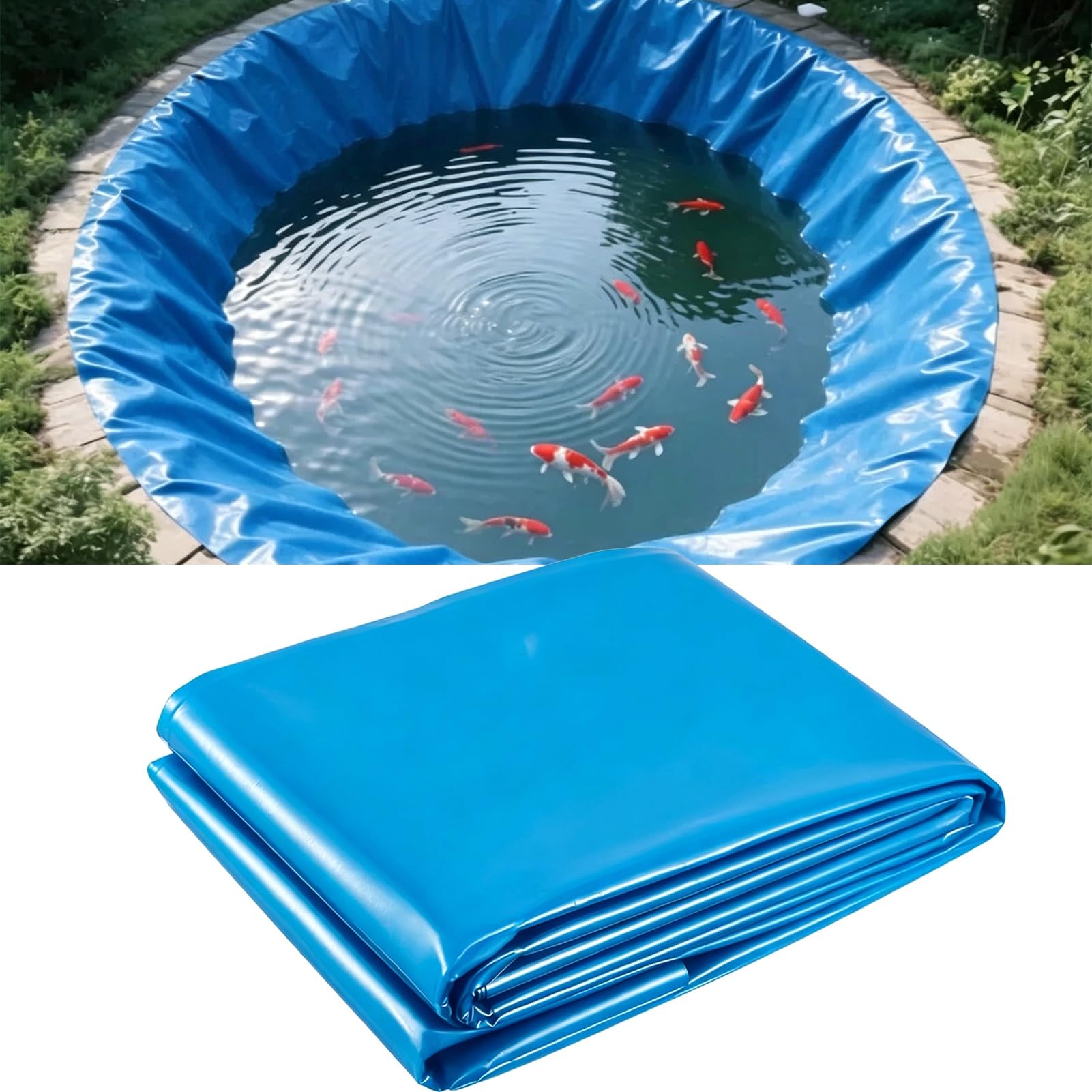 MARXAN Pond Liner 3x7m 4x6m 5x8m 7x10m 10x12m Impermeable Membrane for Garden Koi Pools, Small to Medium Ponds, Water Features, Easy to Cut & Shape(3x10m(9.8x32.8ft))