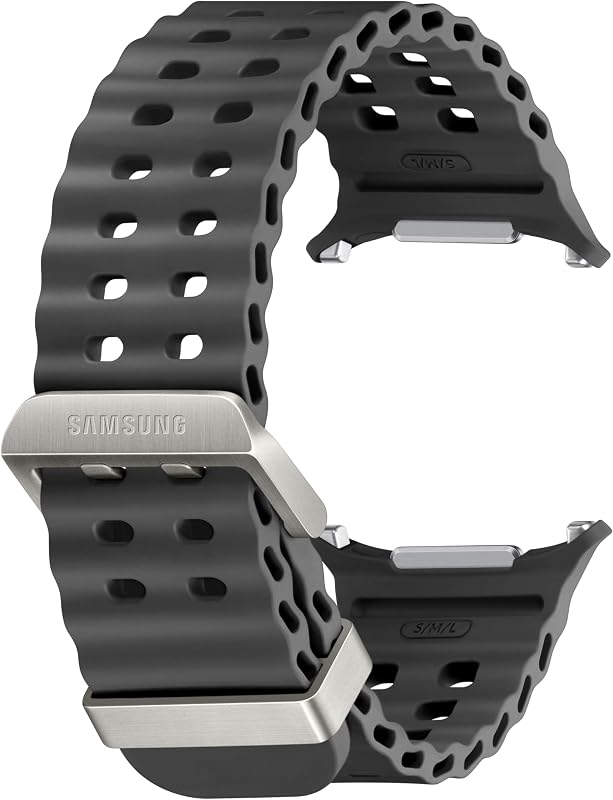 SAMSUNG Galaxy Watch Ultra Marine Band, Smartwatch Replacement Strap for Men and Women, One Click Attachment, ET-SNL70MBEGUJ, Dark Gray