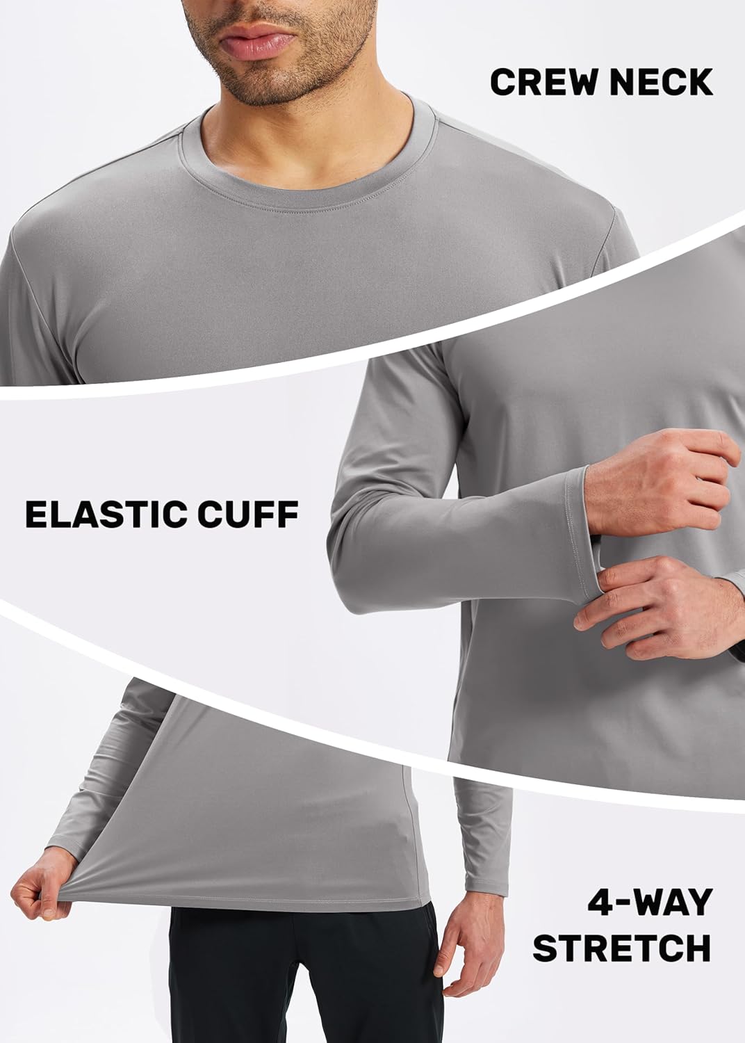 MAGCOMSEN Men's Thermal Shirts Warm Long Sleeve Underwear Top Winter Athletic Workout Base Layer Undershirts