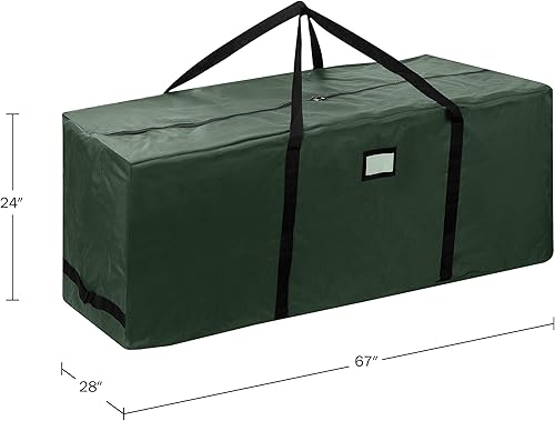Miniatura 2 de Bolsa de almacenamiento prémium Elf Stor para árbol de Navidad, bolsa con ruedas, Poliéster & Mezcla de poliéster, Verde, Extra grande