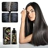 3-in-1 Dark Brown Hair Dye Shampoo Instant Hair Color Shampoo Natural Ingredients Hair Color Shampoo Unisex Herbal Ingredient Semi-Permanent (Black 100 ml)