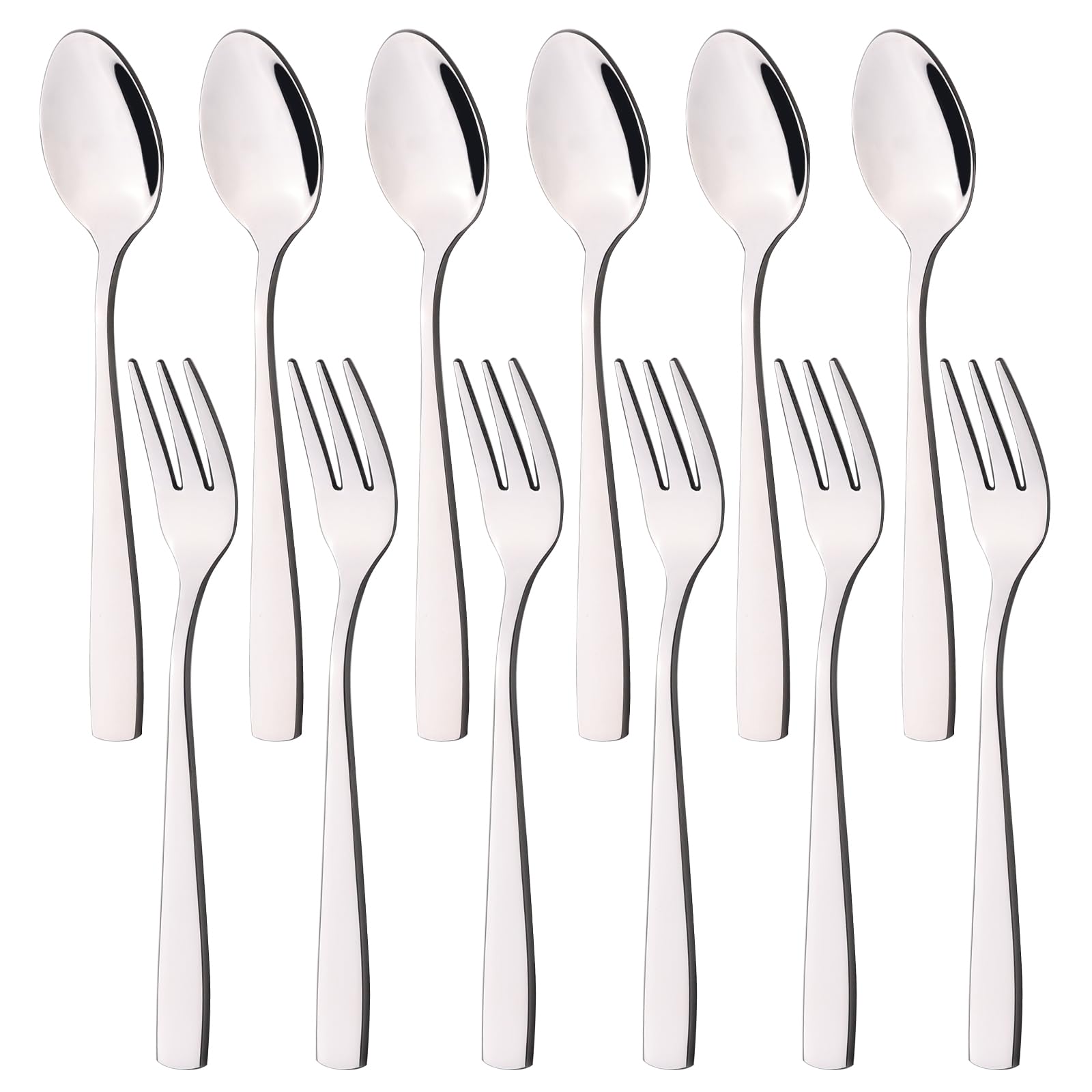 Begale 12-piece Stainless Steel Tea Spoons and Tasting Appetizer Cake Forks — Amazon image 7