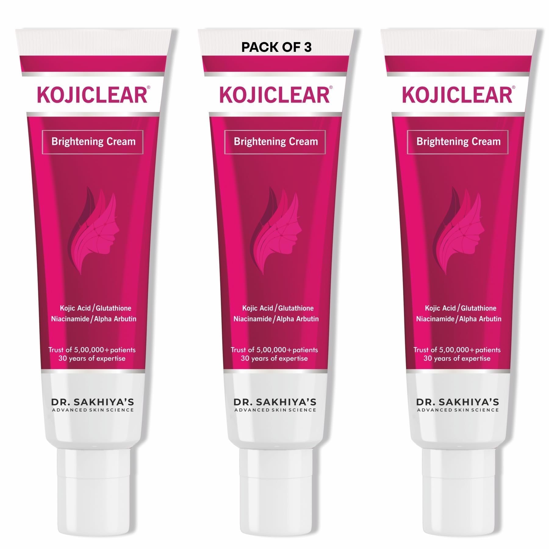 Kojiclear Face Cream with Kojic Acid, Glutathione, Niacinamide, and Alpha Arbutin, Helps in Dark Spot and Tan for Men and Women (20gm Pack of 1)