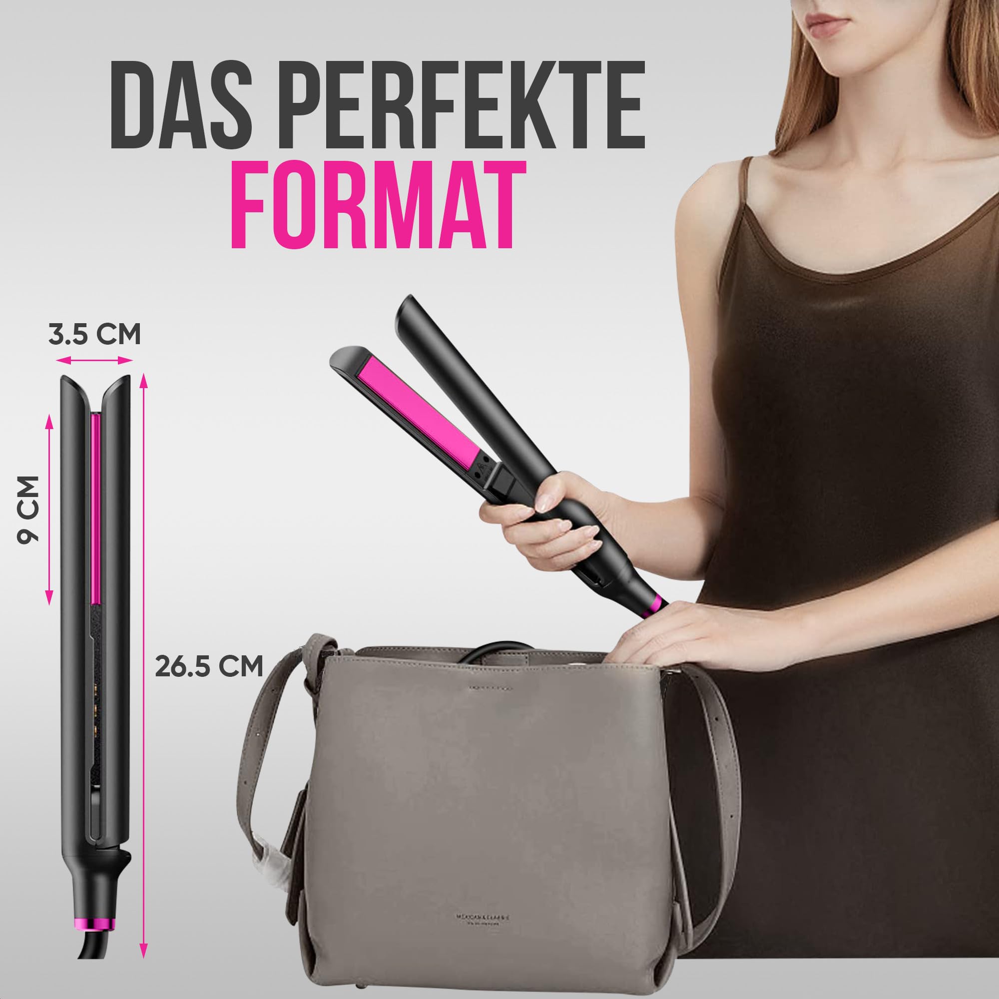 Strex Glätteisen - 2 in 1 - Glätten und Locken - Keramik - 120℃/230℃ - Lockenstab
