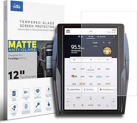 innosure tempered glass ag screen protector designed for ford edge 2021 2022 2023 seselst linetitaniumst navigation 12 inch touchscreen accessorie