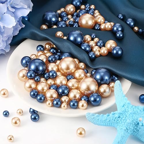 Miniatura 10 de Jadive 200 cuentas de perlas para relleno de jarrón, sin agujero, jarrón de perlas, cuentas de maquillaje para soporte de brochas para decoración