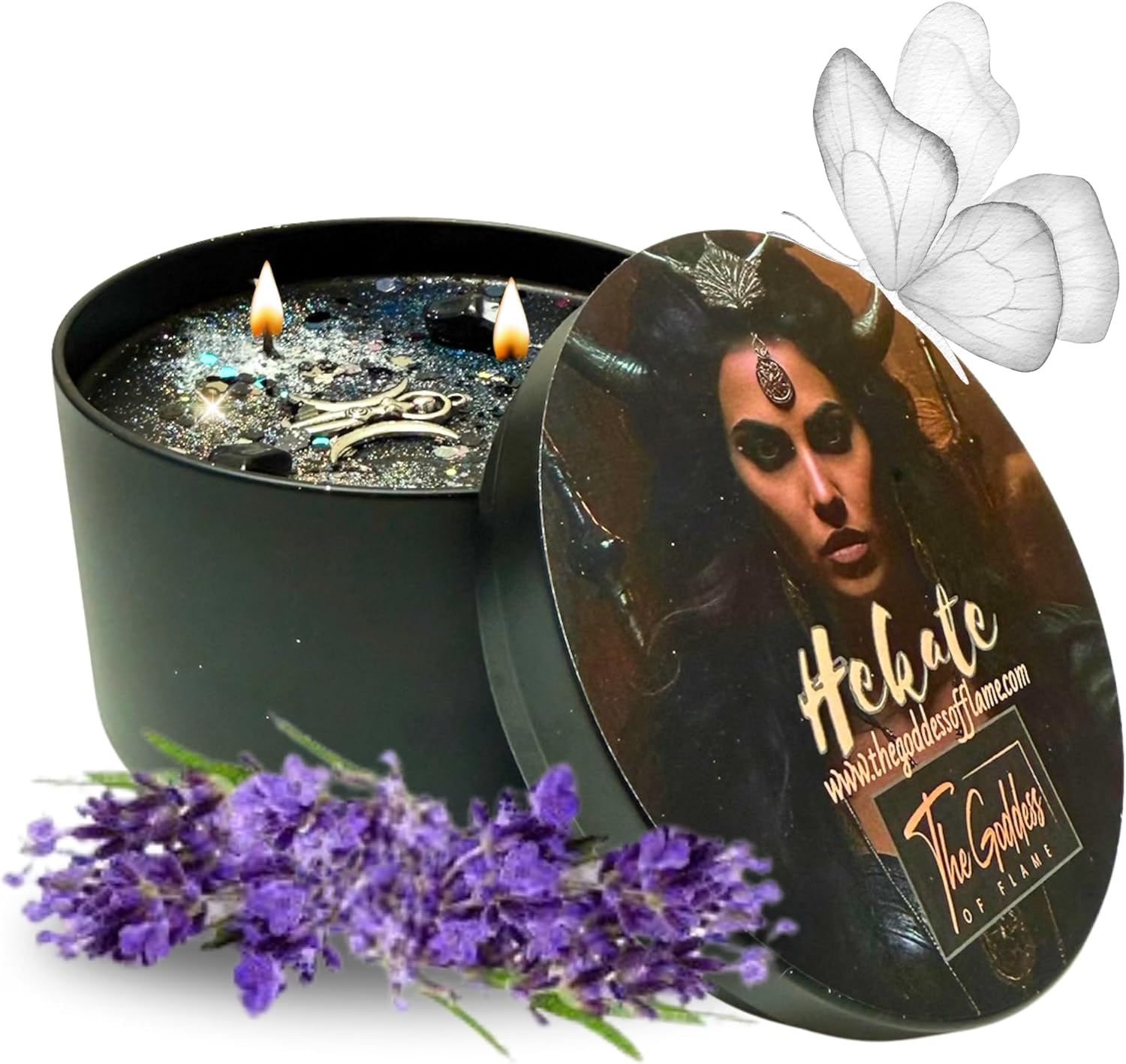 Hekate Spell Candle | Spiritual Offering Scented Candle for Protection | Soy Candle Non Toxic | Aromatherapy Candle | Hoodoo Pagan Wicca | Witchcraft Gift | Gothic Decor (Large 14oz)