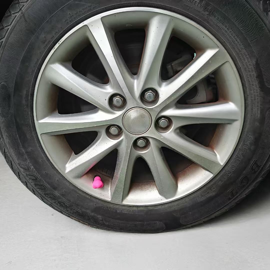 Penis Valve Stem Covers,Pencil Valve Stem Covers,Funny Valve Stem Caps,Dust Proof,Waterproof,Anti-Rust,Suitable for Cars,Trucks,Bike,Motor,Prank Gifts for Friends&Coworkers(8PCSPink)
