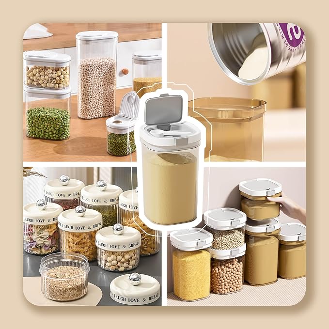 Recipiente de almacenamiento de alimentos sellado 1800ml para café snacks secos cocina miniatura 4