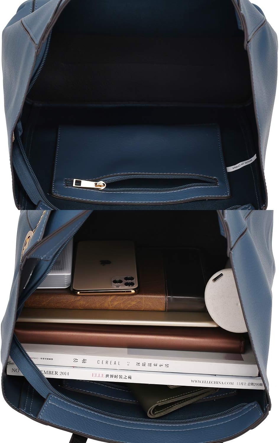 MKF Set Shoulder Bag for Women & Wristlet Wallet Purse: Top Handle Tote Satchel PU Leather Handbag Pocketbook - Image 5