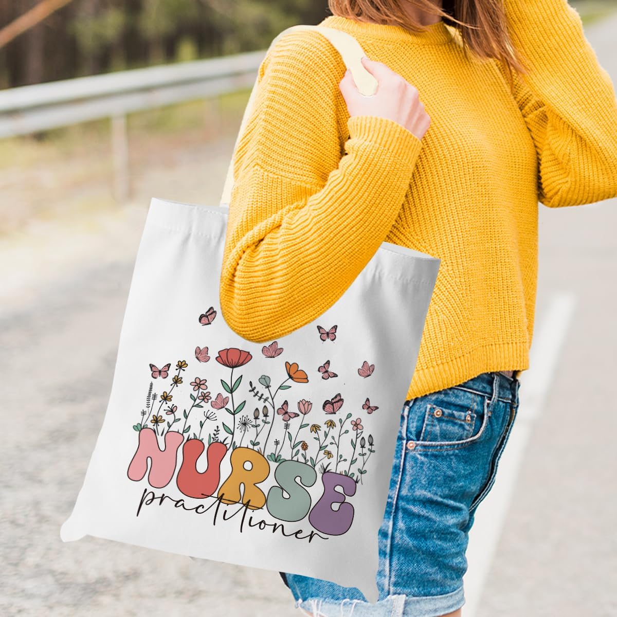 Turtle Gifts Shark Gifts Tote Bag, Hedgehog Horse Gifts for Women Girls, Animals Reusable Grocery Bag Shopping Bag - Image 2