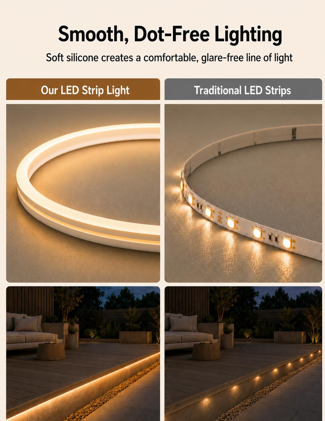 Taśma LED 15 m, 24 V, ciepła biel, 3000 K, ściemniana, DIY z zasilaniem, wodoszczelność IP67, do dekoracji wewnątrz i na zewnątrz (ciepła biel, 15m)