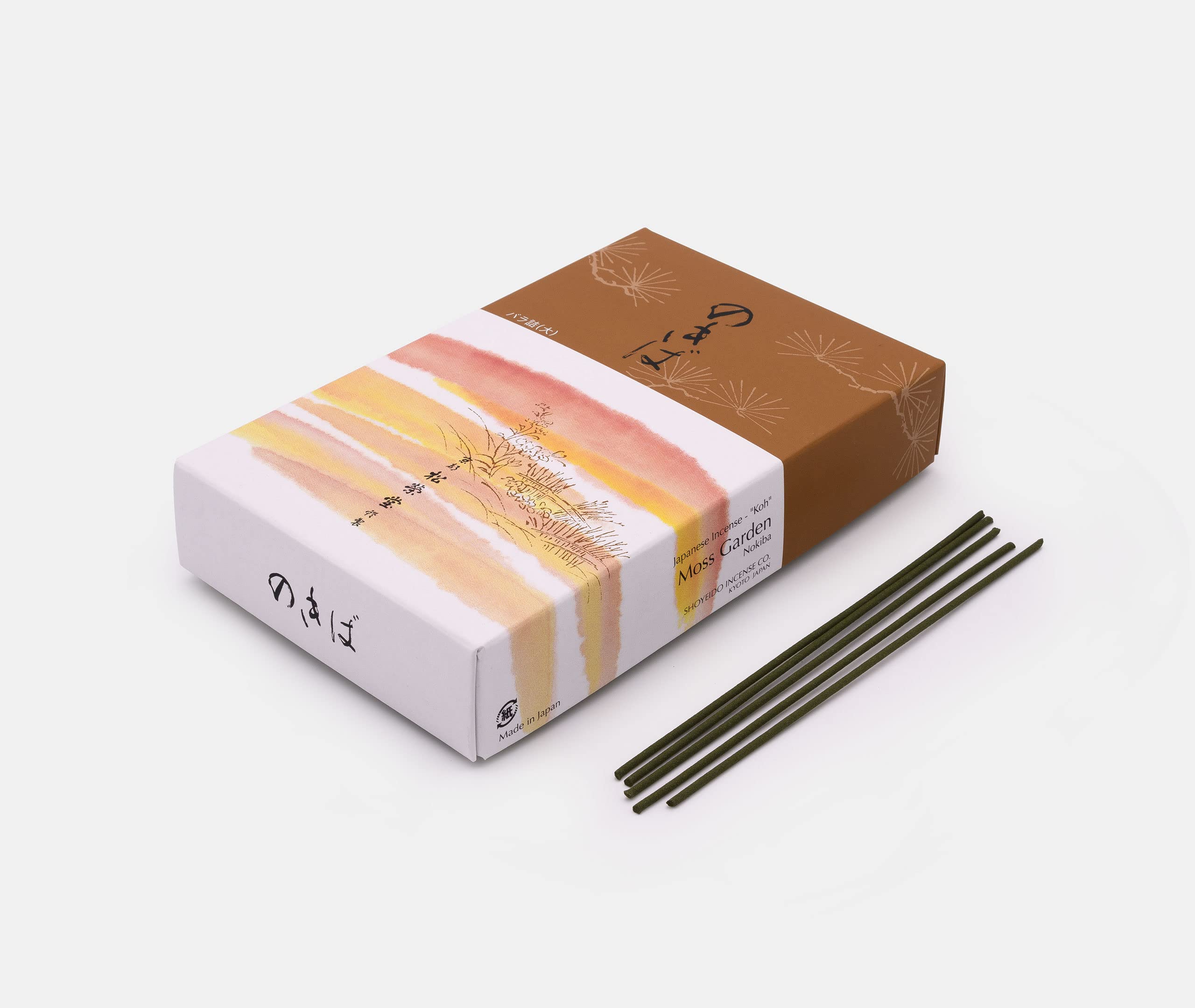 Zen Minded - Shoyeido Nokiba Moss Garden Incienso Japonés 100% Natural - 490 Palos Caja Grande
