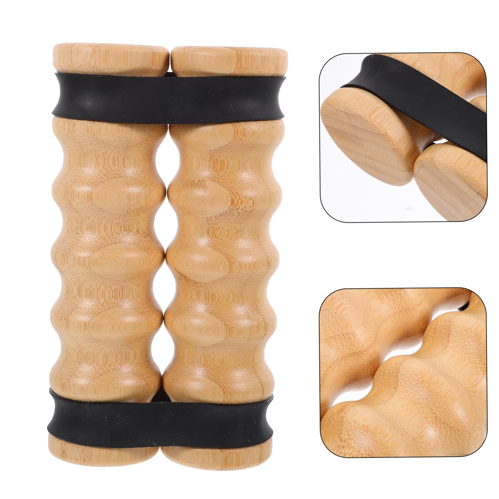 Fasce Elastiche con Manici in Legno, 2 Pezzi per Allenamento | 8 Fasce Incluse, Resistenza Regolabile, Design Portatile, Uso in Gym e Body Sculpting