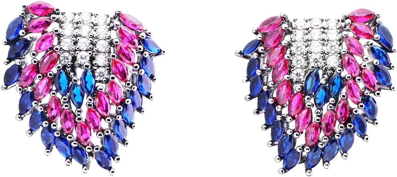 Stud Earrings,made with grade AAA zirconia,very shiny, Delicate French Elegance Jewelry Earrings For Brides Party Prom Wedding, and pariticularly suitable for daily wear, with sterling silver post earrings,Hypoallergenic,with a gift box and card