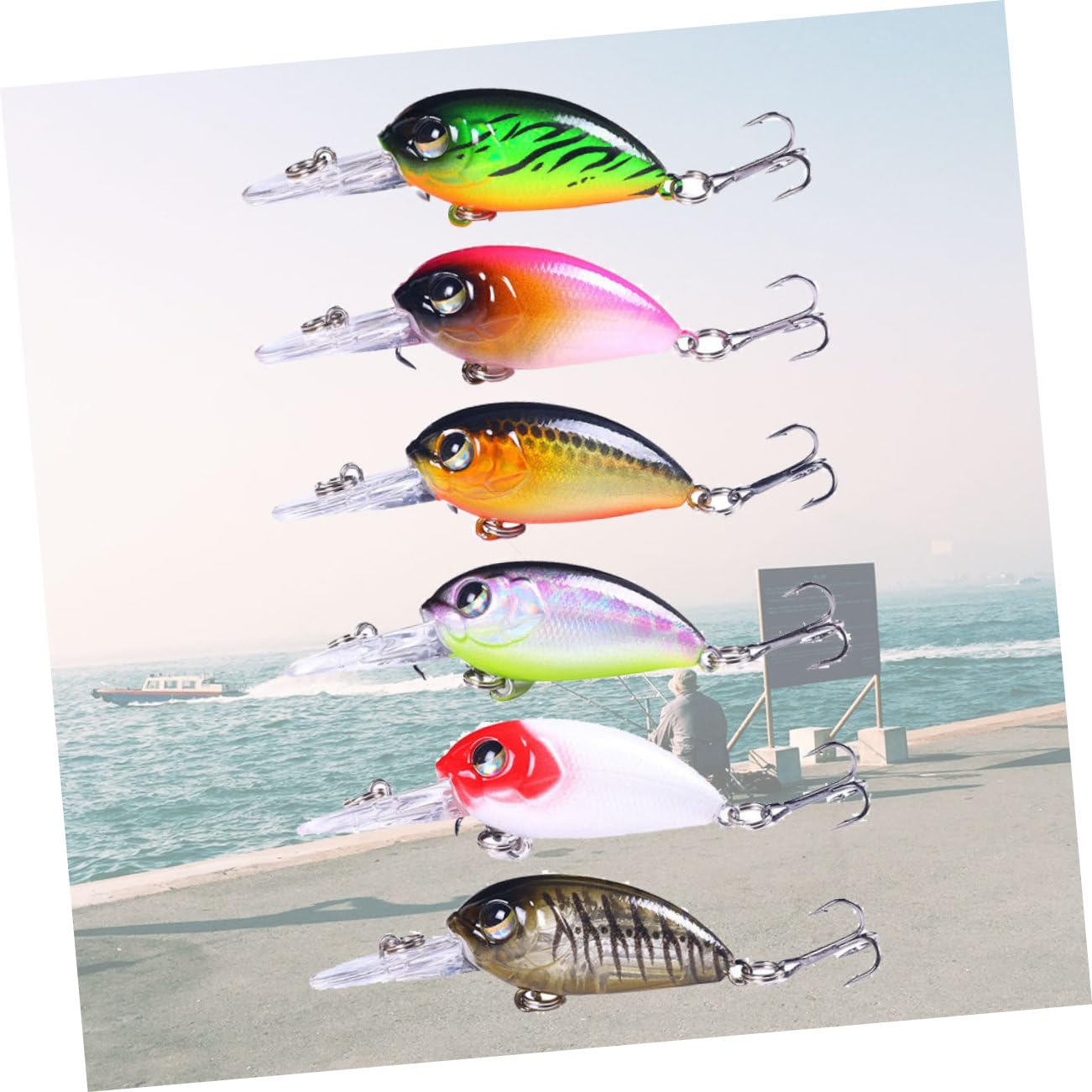 ibasenice señuelo Cebo pececillo señuelos cebos Buceo abordar Suministros de Pesca Artificial Cebo de Pesca señuelos de Pesca simulados AbS Colorful