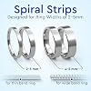 Ring Adjuster for Loose Rings - Ring Size Reducer, Guard, Holder - Spiral Silicone Tightener Set with Polishing Cloth - Ring Snuggies, Clips, Jewellery Making Accessories